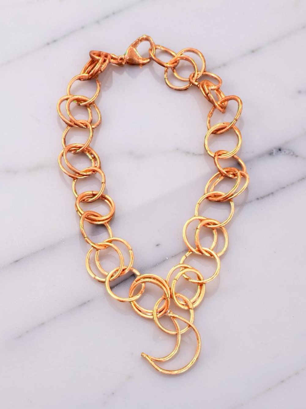 Gold Link Circle Bracelet - Women Jewelry
